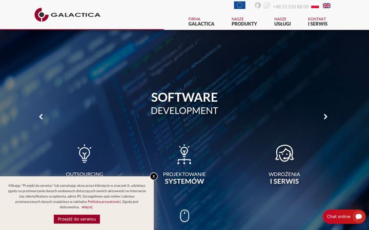 Screenshot of galactica.pl