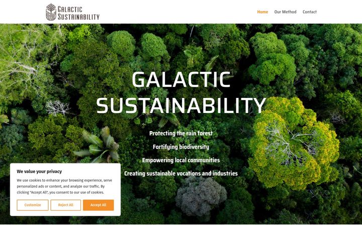 Screenshot of galacticsustainability.com