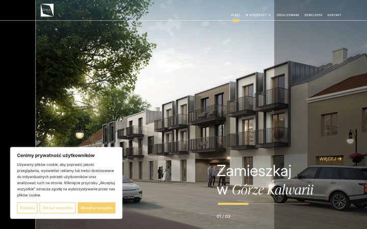 Screenshot of galadeweloper.pl