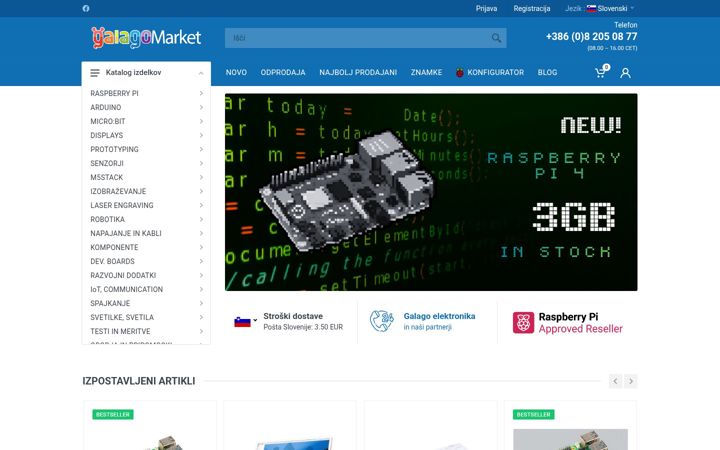 Screenshot of galagomarket.com