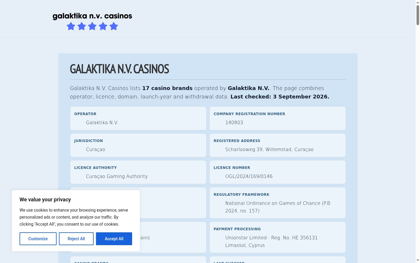 Screenshot del banner di consenso mostrato prima di qualsiasi interazione