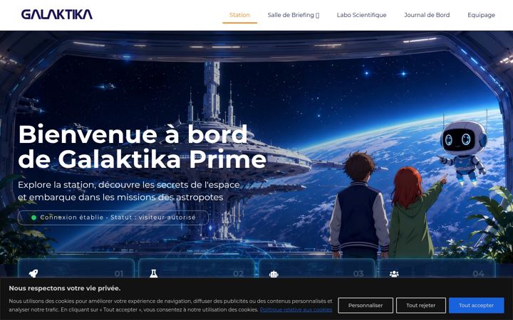 Screenshot of galaktika.fr