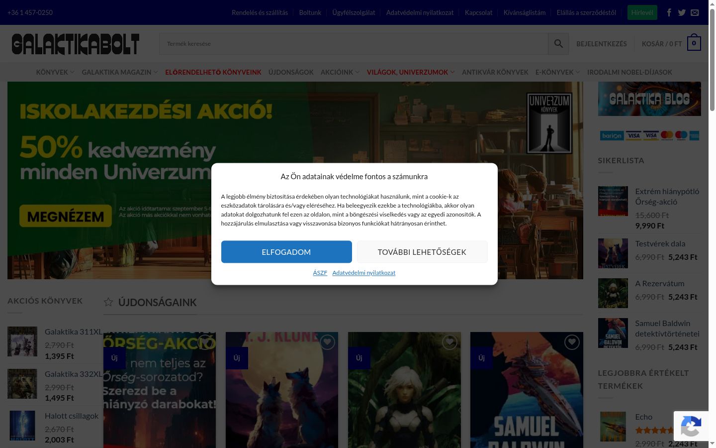 Snimka zaslona bannera za privolu prikazanog prije bilo kakve interakcije