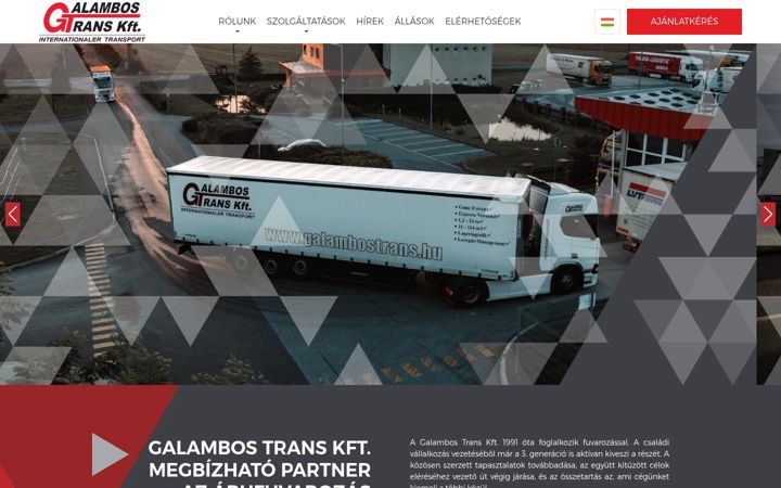 Screenshot of galambostrans.hu