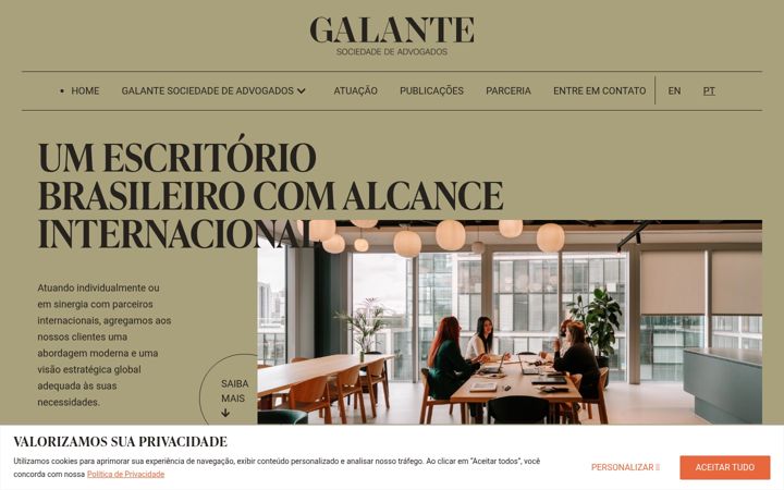 Screenshot of galanteadv.com.br