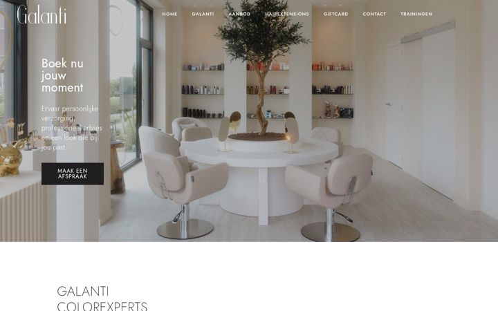 Screenshot of galantihair.be