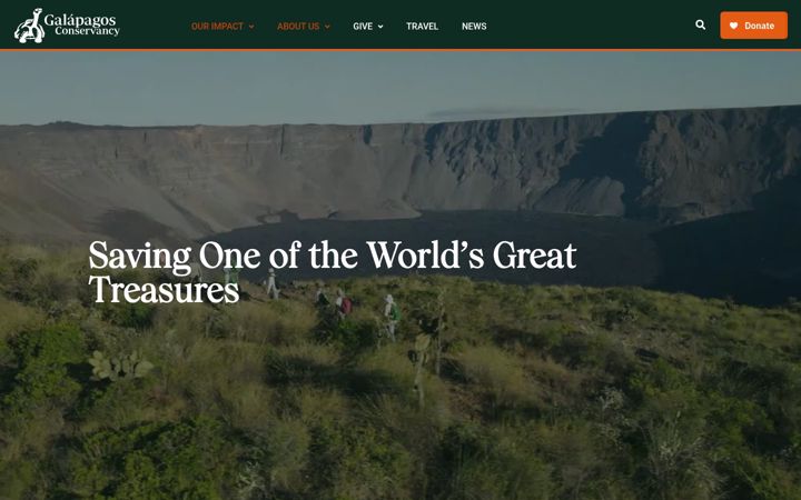 Screenshot of galapagos.org