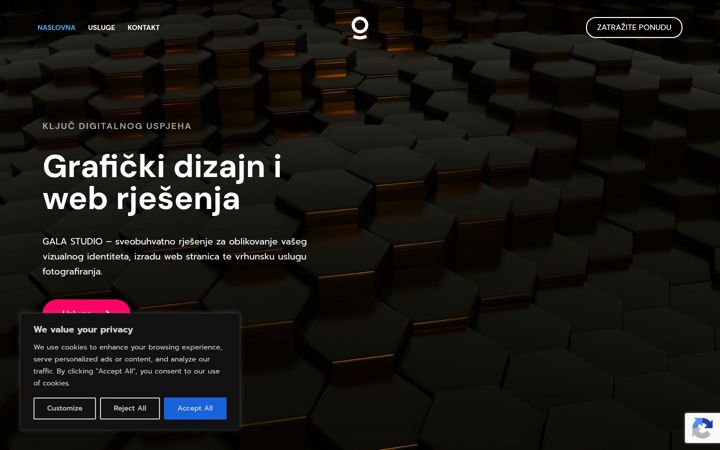 Snímek obrazovky galastudio.hr