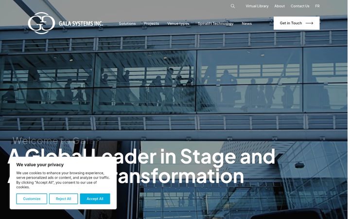 Screenshot of galasystems.com