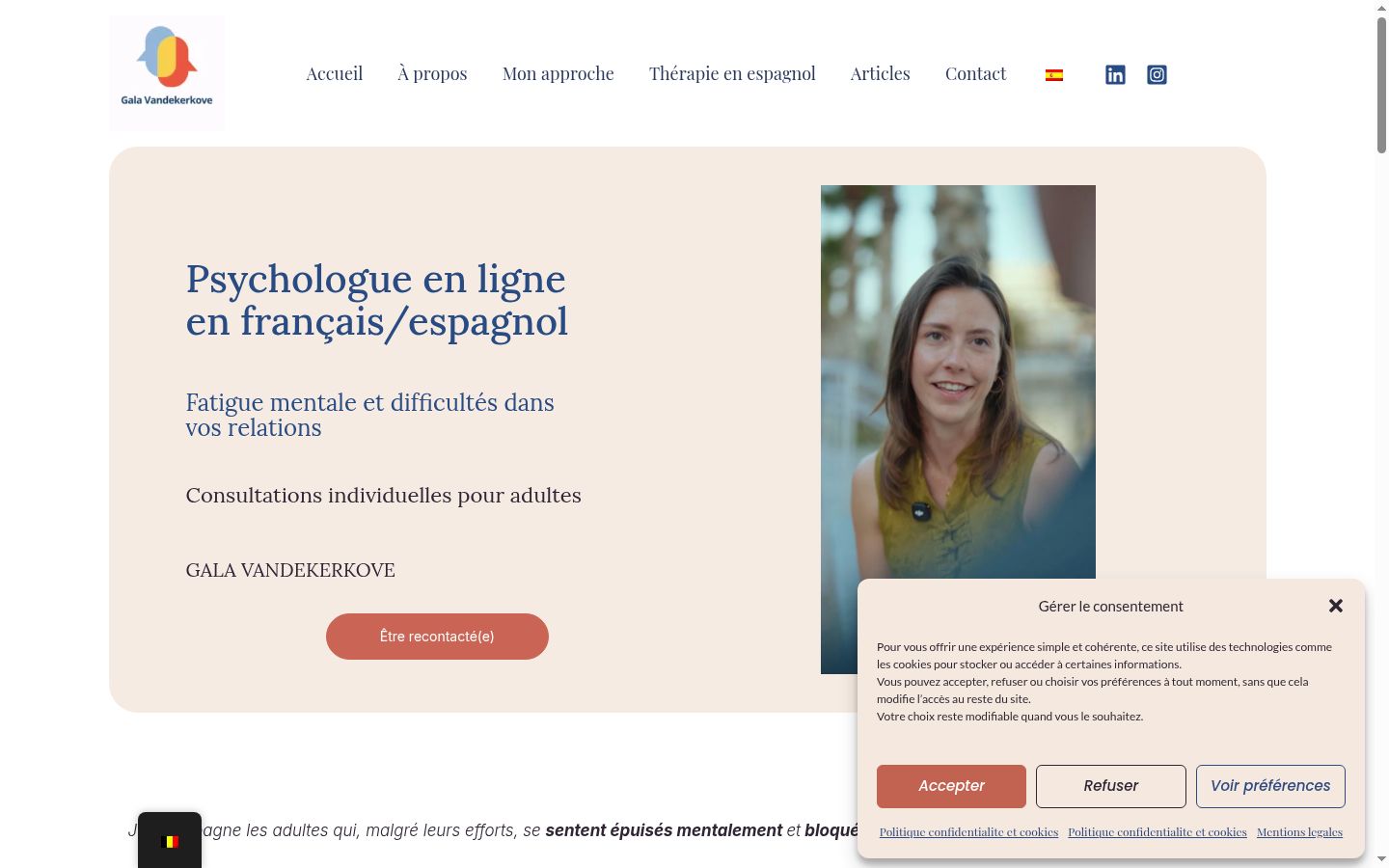 Screenshot van de toestemmingsbanner zoals getoond vóór enige interactie