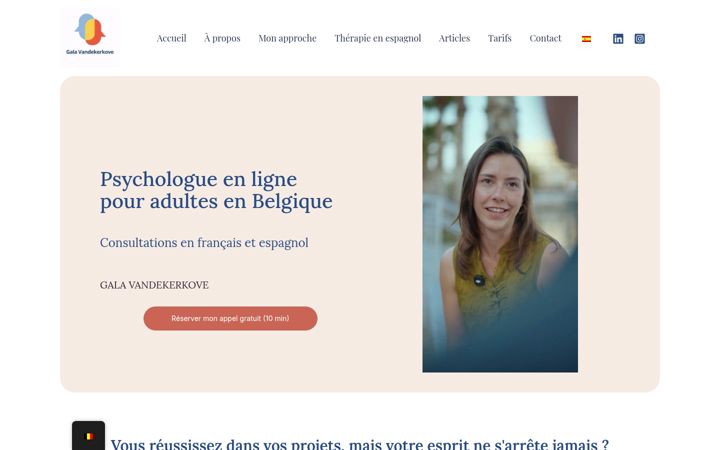 Screenshot of galavandekerkove.com