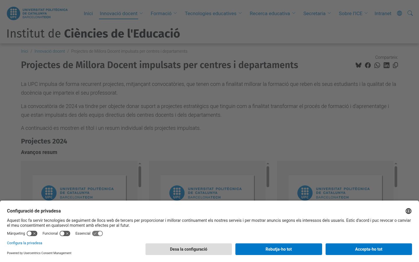 Ekrānuzņēmums ar piekrišanas baneri, kas tika rādīts pirms jebkādas mijiedarbības