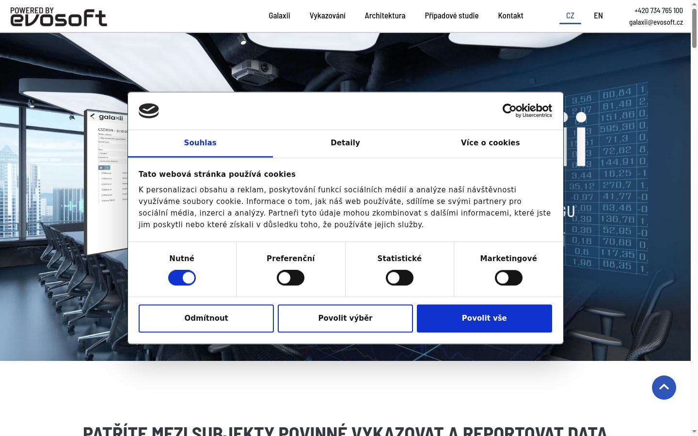 Skærmbillede af samtykkebanneret, som det blev vist før nogen interaktion