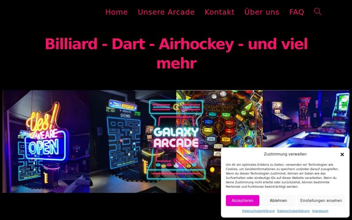 Screenshot of galaxy-arcade.de