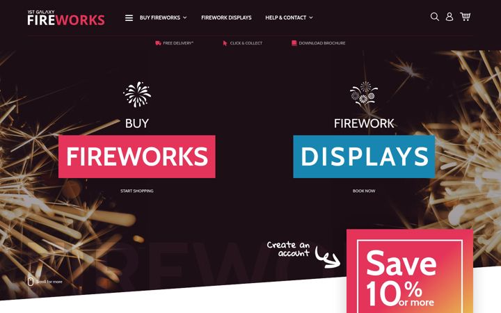 Snímek obrazovky galaxy-fireworks.co.uk