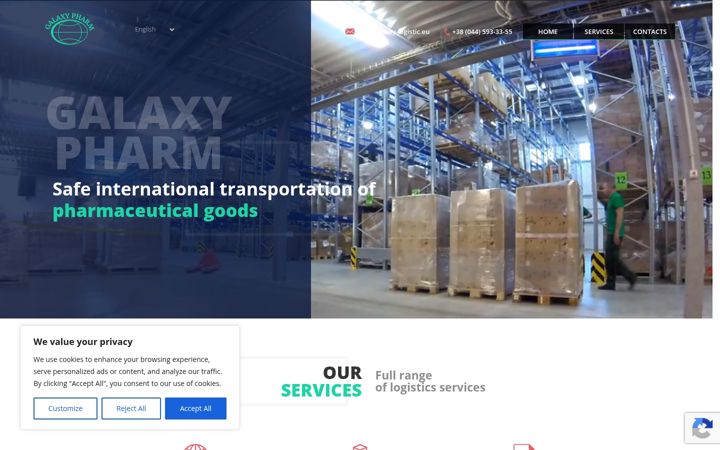 Screenshot of galaxy-logistics.eu