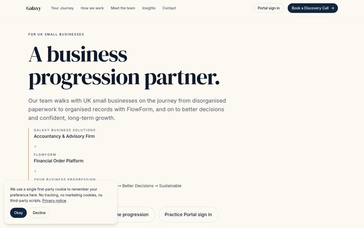 Screenshot of galaxyaccountancy.co.uk