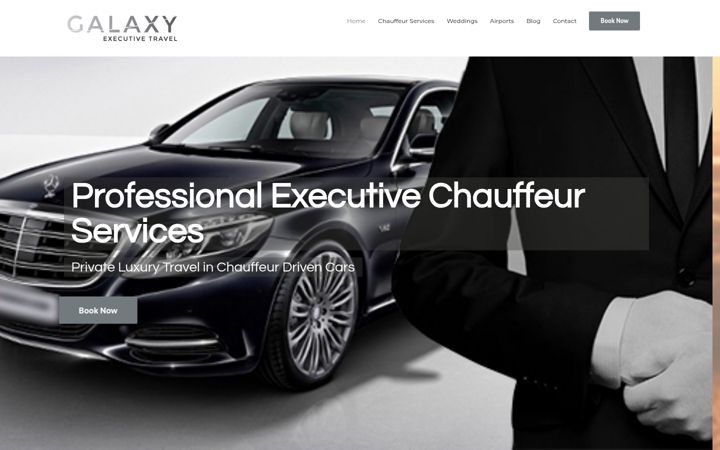 Snímek obrazovky galaxyexecutivetravel.co.uk