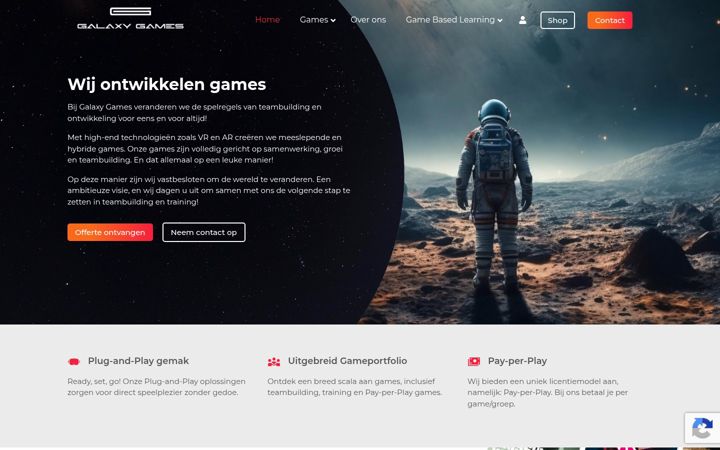 Skærmbillede af galaxygames.nl