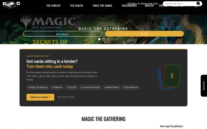 Screenshot of galaxygamesllc.com
