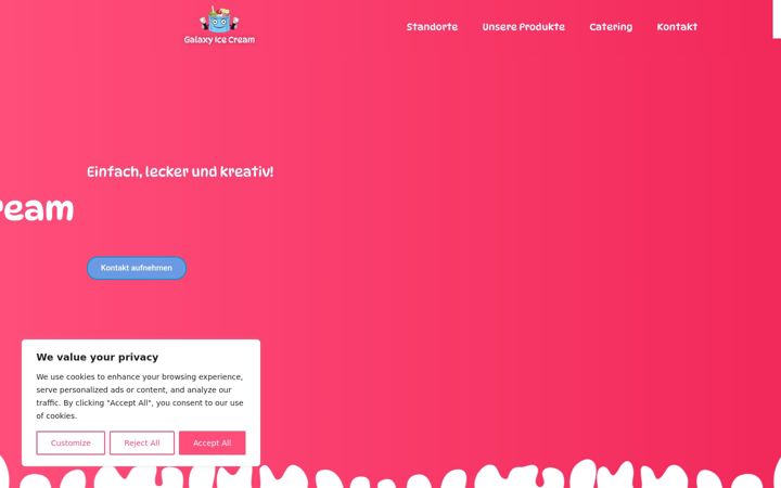 Screenshot of galaxyicecream.de