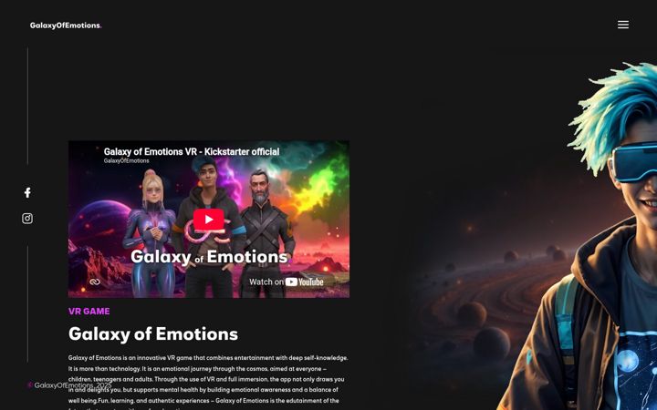Screenshot of galaxyofemotions.com