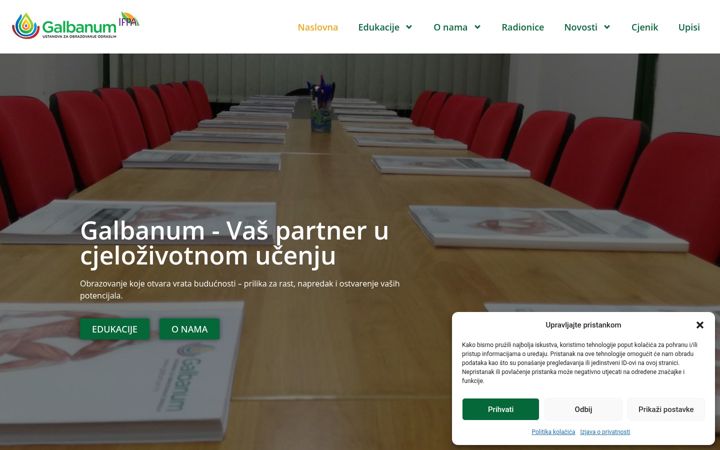 Screenshot of galbanum.hr