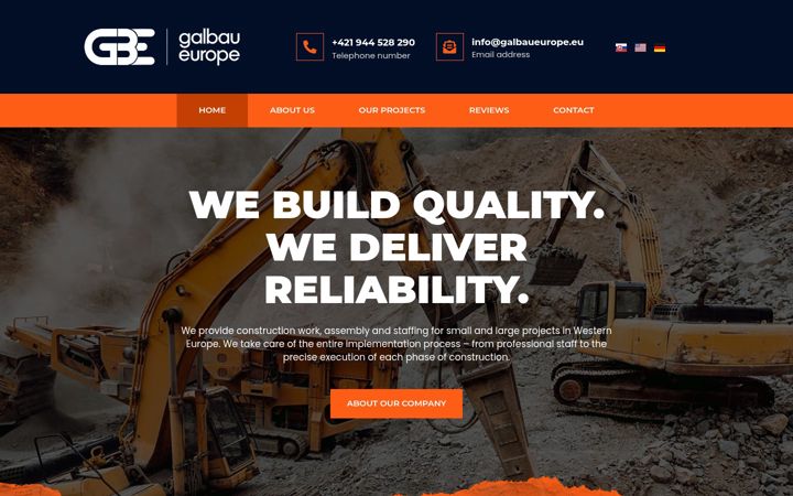 Screenshot of galbaueurope.eu
