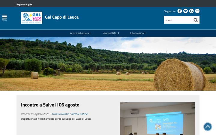 Screenshot of galcapodileuca.it