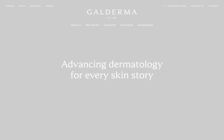 Screenshot of galderma.com