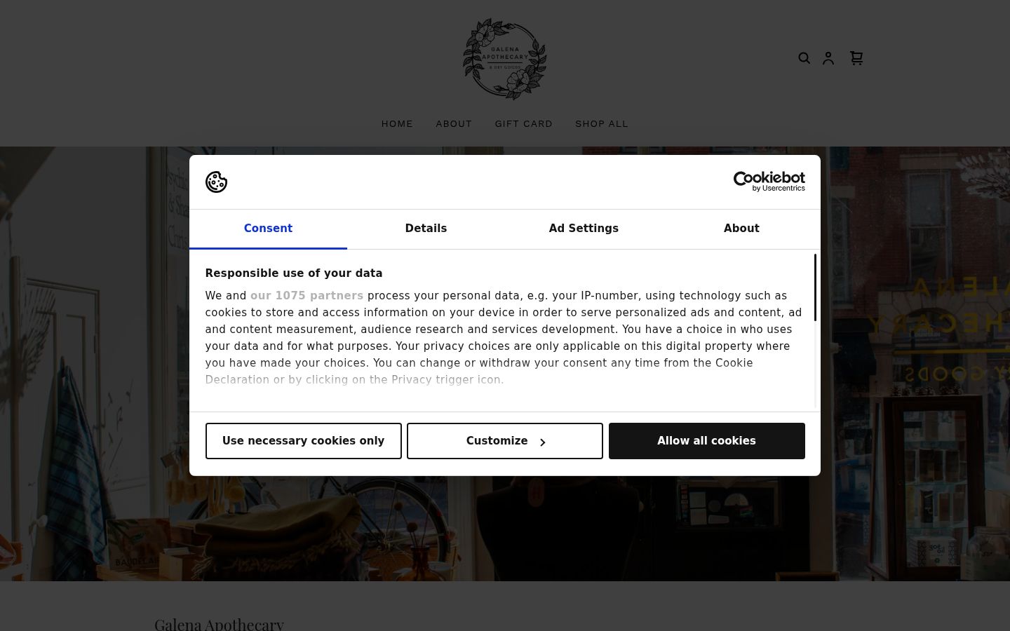 Screenshot tal-banner tal-kunsens muri qabel kwalunkwe interazzjoni