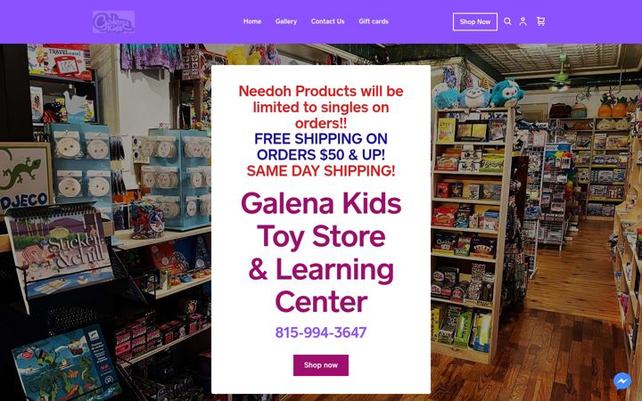 Captura de ecrã de galenakids.com