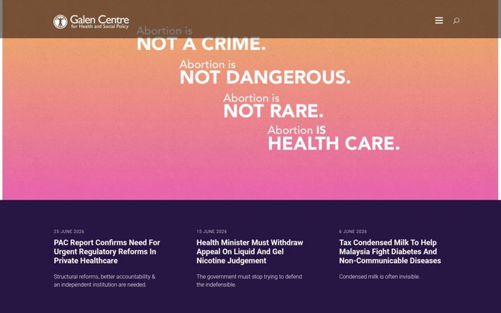 Screenshot of galencentre.org