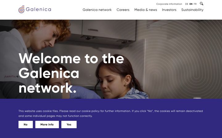 Screenshot of galenica.com