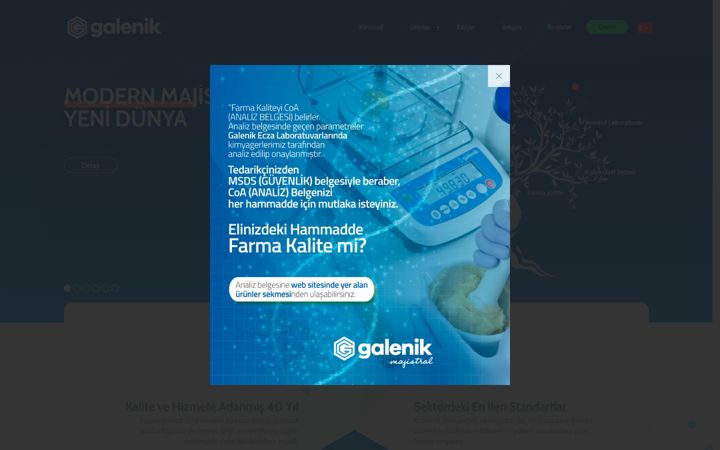 Screenshot of galenikecza.com.tr