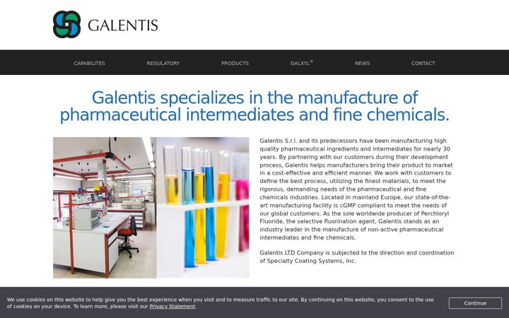Screenshot of galentis.com