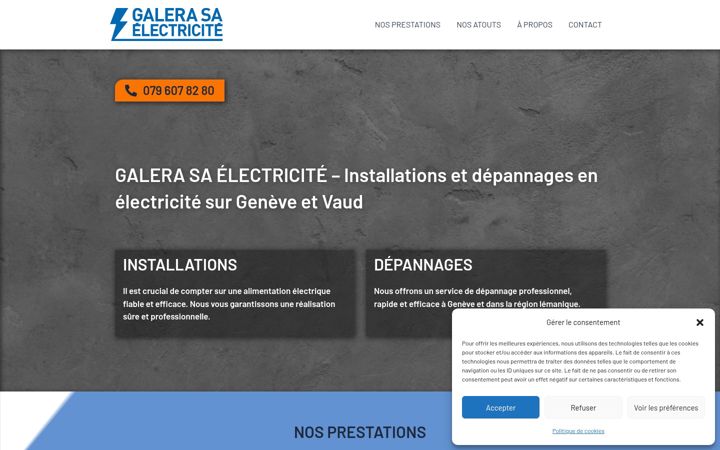 Screenshot of galera-electricite.ch