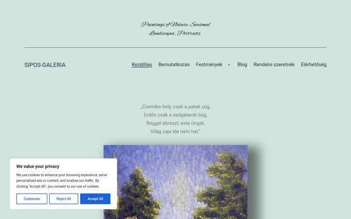 Screenshot of galeria-sipos.hu