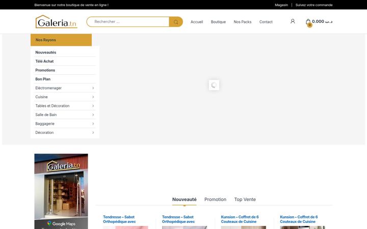 Screenshot of galeria.tn
