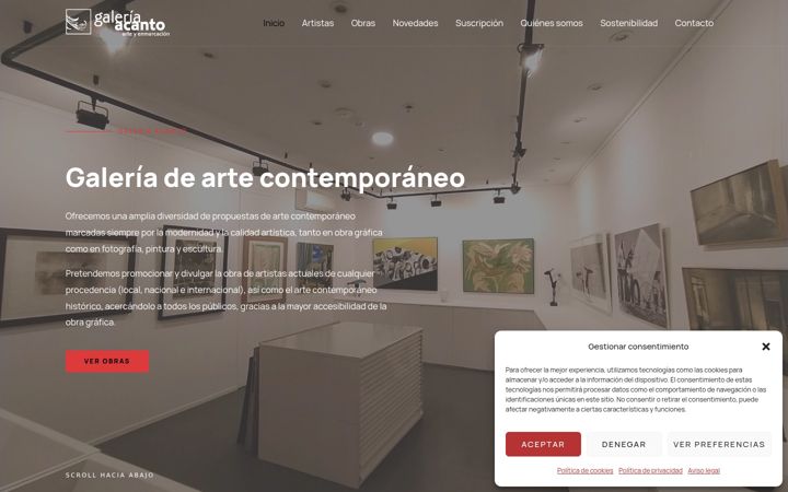 Screenshot of galeriaacanto.com