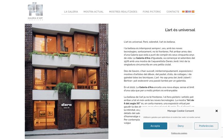 Screenshot of galeriadara.net