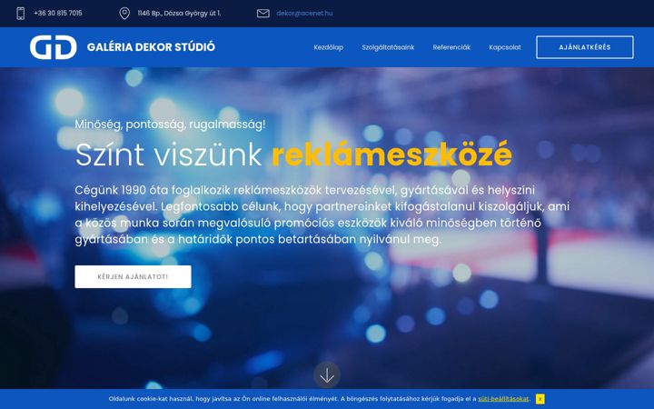 Screenshot of galeriadekor.hu