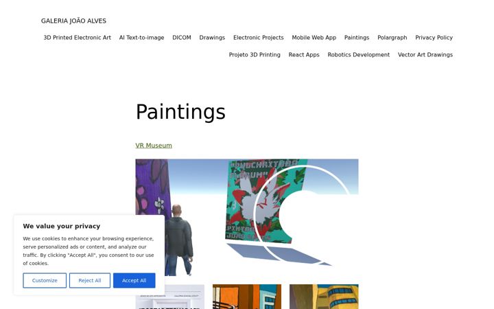 Screenshot of galeriajoaoalves.pt