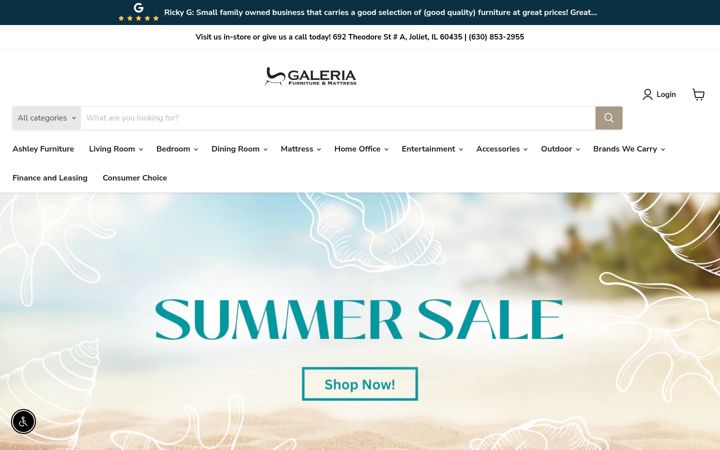 Екранна снимка на galeriajoliet.com
