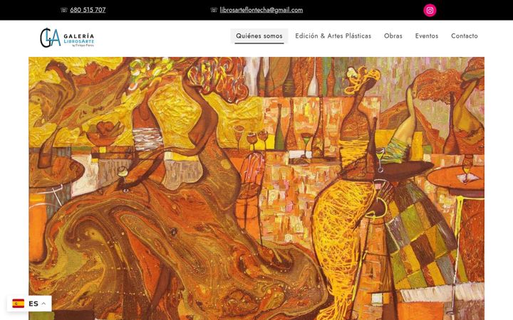 Screenshot of galerialibrosarte.com