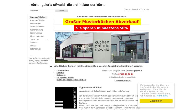 Screenshot of galeriaosswald.de