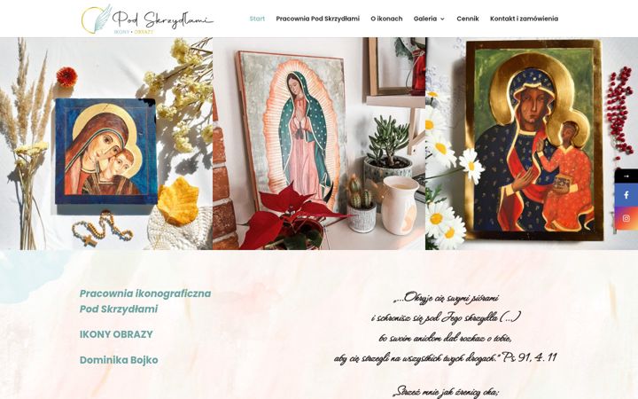 Screenshot of galeriapodskrzydlami.pl