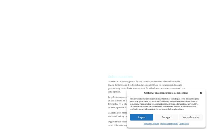 Screenshot of galeriasastre.es