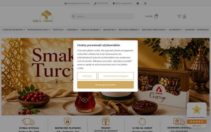 Screenshot of galeriasultana.pl