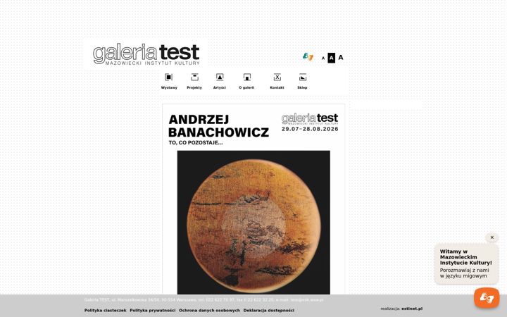 Screenshot of galeriatest.pl